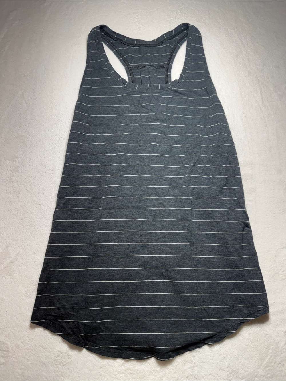 Lululemon Grey and White Cotton Racerback Tank 4